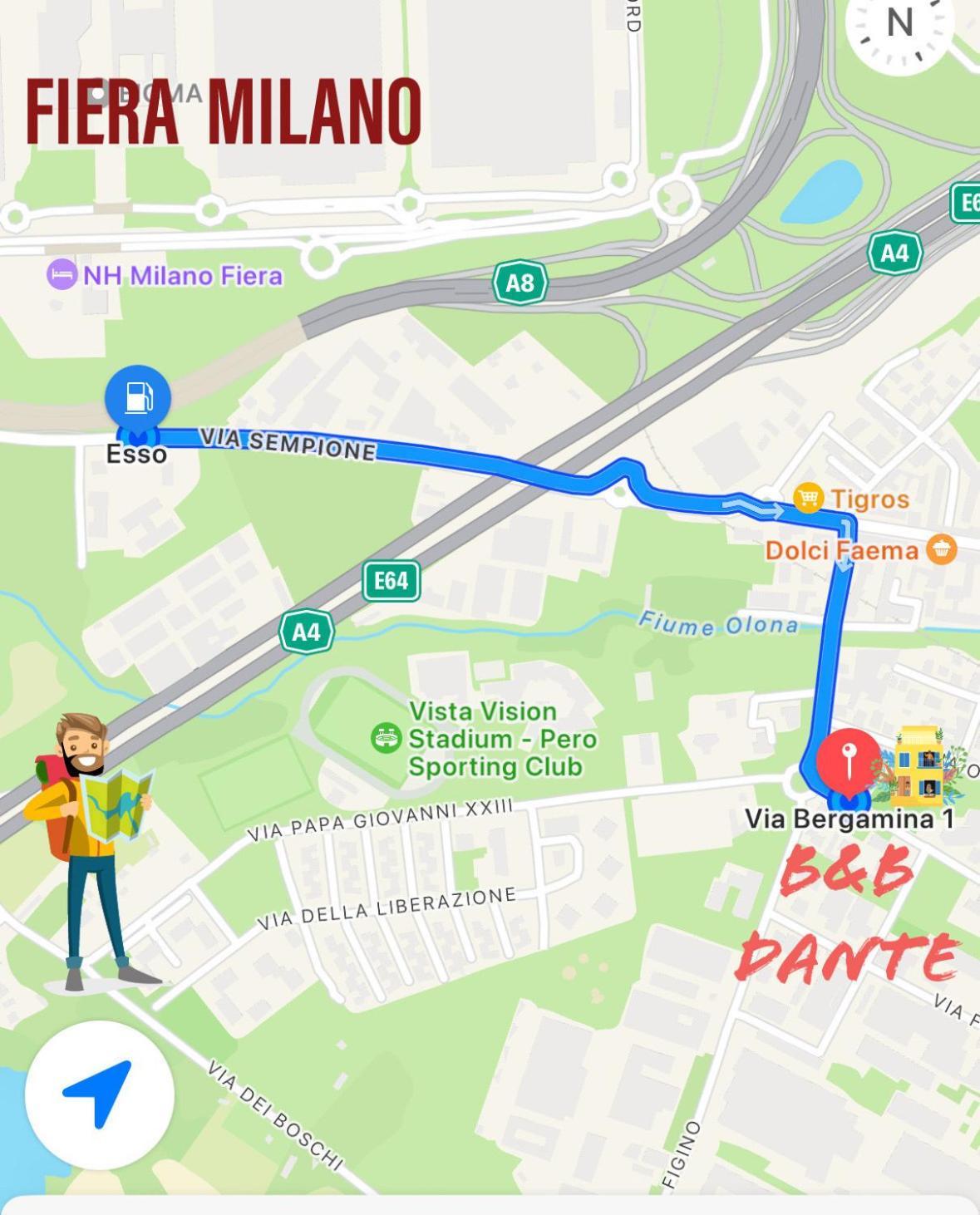 B&B Dante - Near Rhofiera And Metro Station Перо Екстериор снимка