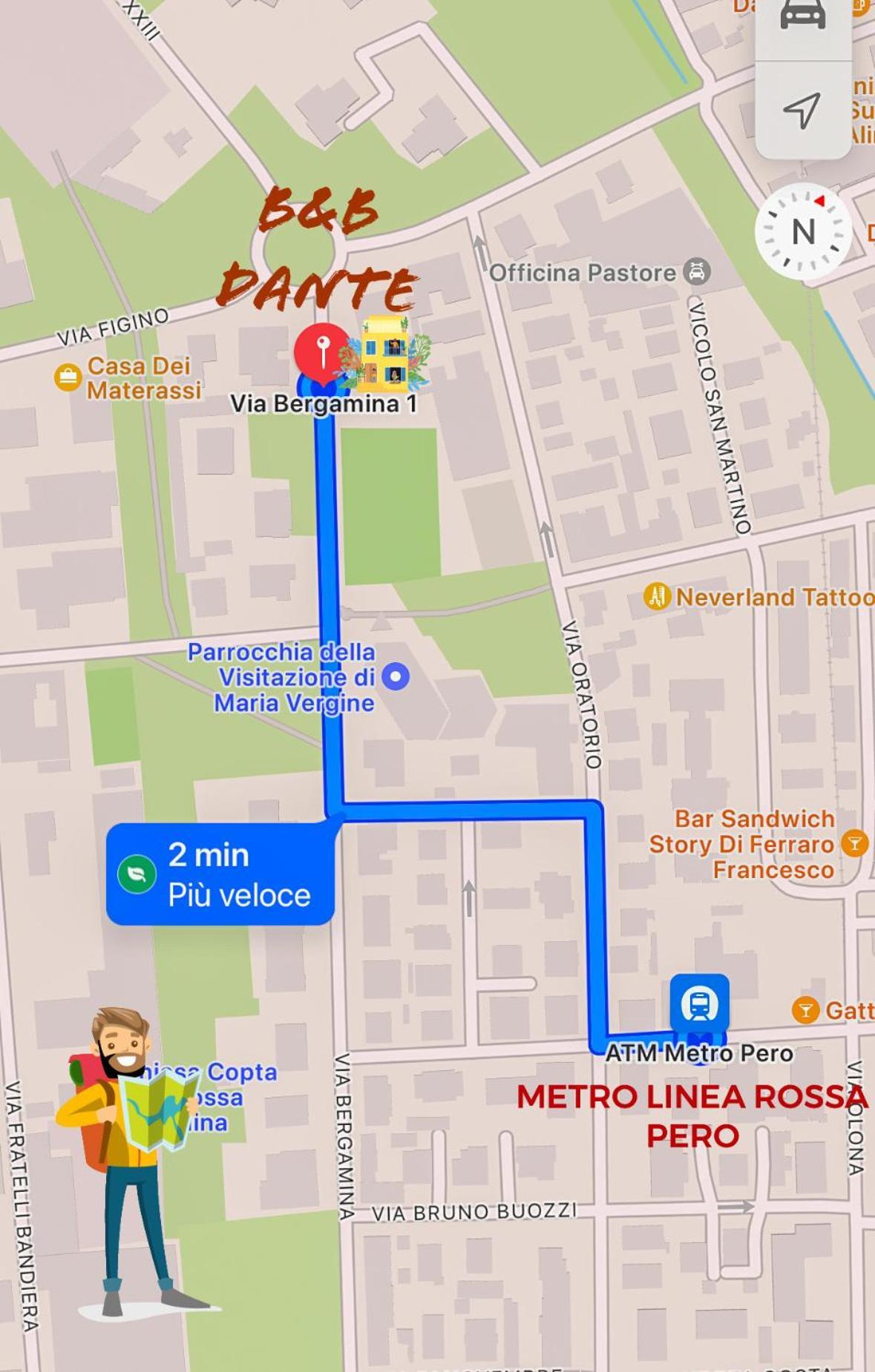 B&B Dante - Near Rhofiera And Metro Station Перо Екстериор снимка